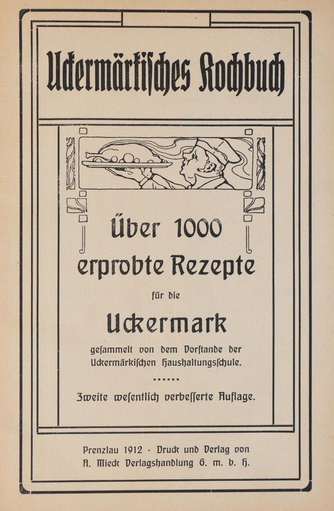 Große Abbildung Nr.1: 143-957 Uckermärkisches Kochbuch.: (Küche und Haushalt, Kochbücher)