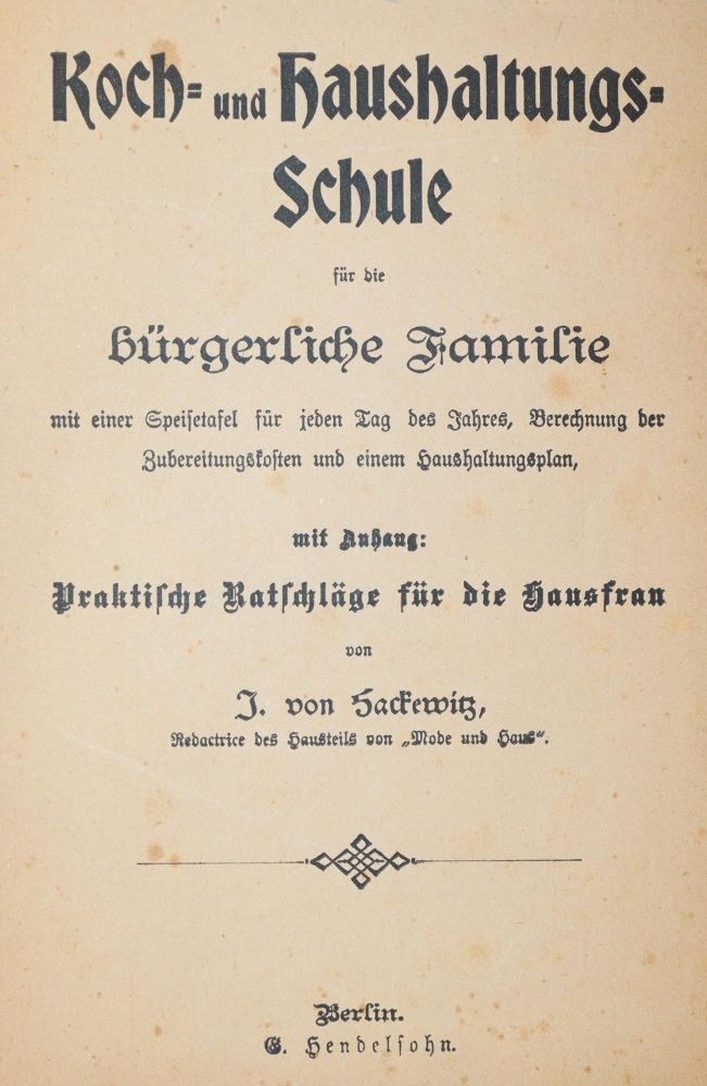Große Abbildung Nr.1: 143-963 Wagner,C.: (Küche und Haushalt, Kochbücher)