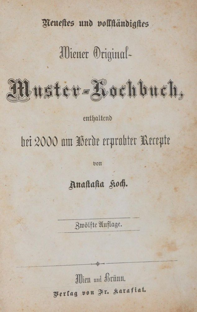 Große Abbildung Nr.3: 143-972 Fink,A.: (Küche und Haushalt, Kochbücher, Wien)