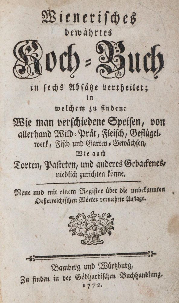 Große Abbildung Nr.1: 143-973 (Gartler,I.).: (Küche und Haushalt, Kochbücher, Wien)