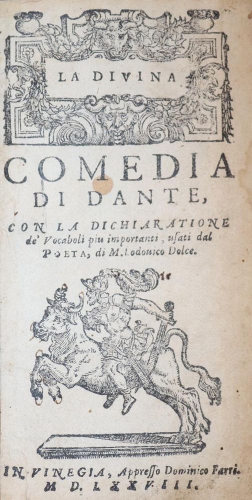 Große Abbildung Nr.1: 143-98 Dante,A.: (Alte Drucke, Handschriften und Theologie)