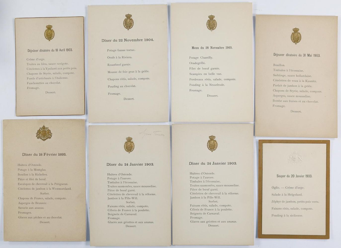 Große Abbildung Nr.1: 143-992 Sammlung: (Küche und Haushalt, Speisekarten)
