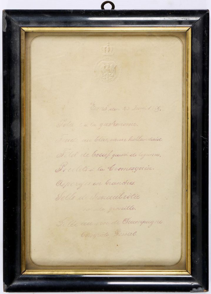 Große Abbildung Nr.10: 143-992 Sammlung: (Küche und Haushalt, Speisekarten)
