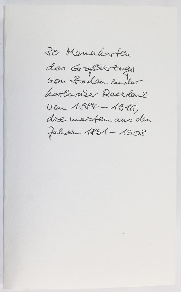 Große Abbildung Nr.3: 143-992 Sammlung: (Küche und Haushalt, Speisekarten)