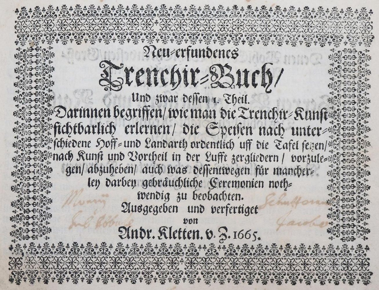 Große Abbildung Nr.2: 143-993 Klett,A.: (Küche und Haushalt, Trenchiren)