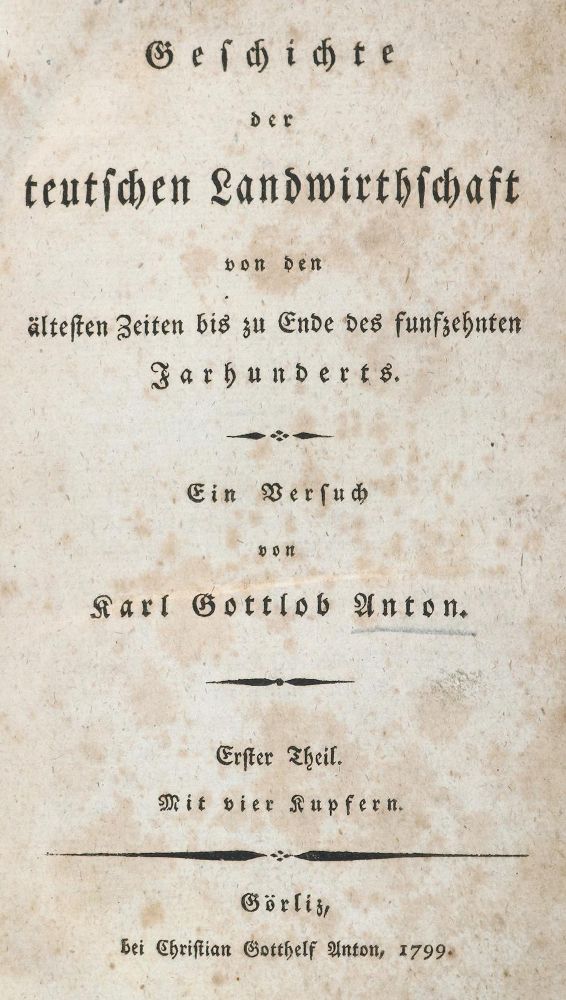 Große Abbildung Nr.1: 143-999 Anton,K.G.: (Land- und Forstwirtschaft, Landwirtschaft)
