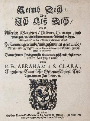 Bild Nr.1: 143-1 Abraham a S. Clara (d.i. U.Megerle).: (Alte Drucke, Handschriften und Theologie)