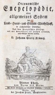 Bild Nr.1: 143-1019 Krünitz,J.G.: (Land- und Forstwirtschaft, Tierhaltung, Imkerei)