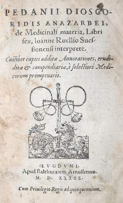 Bild Nr.4: 143-102 Dioscorides,P.: (Alte Drucke, Handschriften und Theologie)