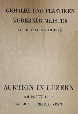Bild Nr.2: 143-1064 Gemälde und Plastiken: (Entartete Kunst, Luzern)