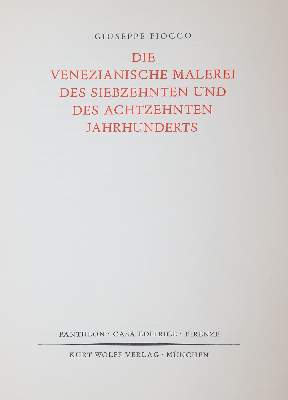 Bild Nr.1: 143-1067 Fiocco,G.: (Kunstwissenschaft)