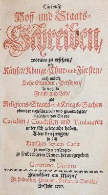 Bild Nr.1: 143-1115 Sincerus,G. (d.i. J.C.Lünig).: (Briefsteller)