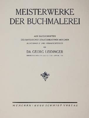 Bild Nr.2: 143-1119 Leidinger,G.: (Buchmalerei)