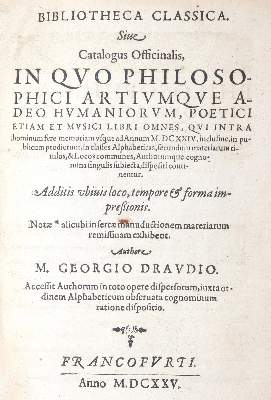 Bild Nr.1: 143-1121 Draud,G.: (Bibliographie und Buchwesen)