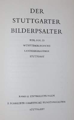 Bild Nr.1: 143-1156 Stuttgarter Bilderpsalter, Der.: (Faksimile)