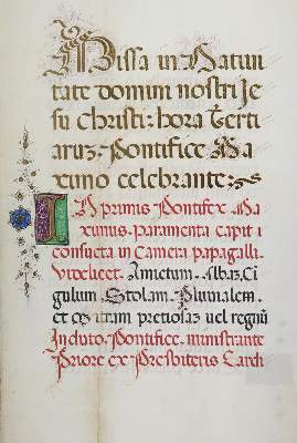 Bild Nr.2: 143-1158 Weihnachtsmissale Alexander VI, Das.: (Faksimile)