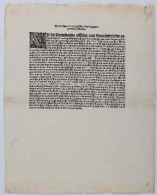Bild Nr.1: 143-116 Kirchenbann.: (Einblattdrucke u. Flugschriften, Schweiz)