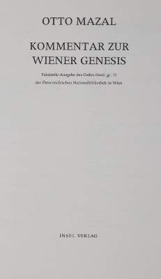 Bild Nr.1: 143-1160 Wiener Genesis.: (Faksimile)