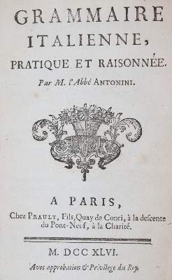 Bild Nr.1: 143-1162 Antonini,(A.).: (Lexika - Wörterbücher - Sprachwissenschaften)