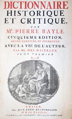 Bild Nr.1: 143-1163 Bayle,P.: (Lexika - Wörterbücher - Sprachwissenschaften)