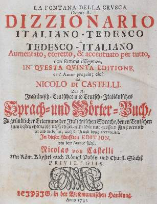 Bild Nr.1: 143-1167 Castelli,N.v.: (Lexika - Wörterbücher - Sprachwissenschaften)