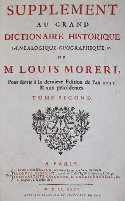 Bild Nr.1: 143-1183 Moreri,L.: (Lexika - Wörterbücher - Sprachwissenschaften)
