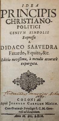Bild Nr.1: 143-120 Saavedra,D.: (Emblemata)