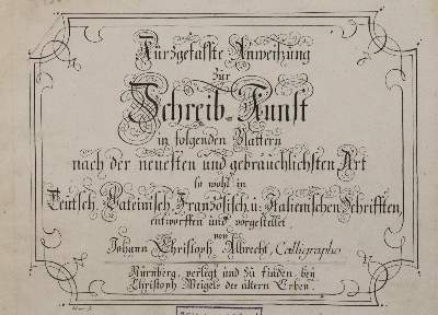 Bild Nr.1: 143-1200 Albrecht,J.C.: (Typographie und Kalligraphie)