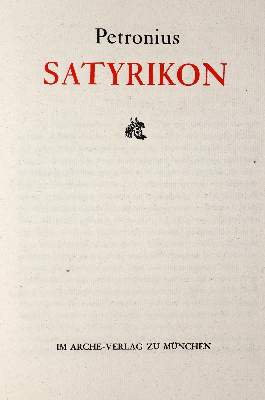 Bild Nr.1: 143-1226 Petronius (Arbiter,G.).: (Erotika - Galantes)