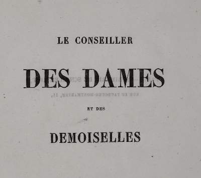 Bild Nr.3: 143-1237 Conseiller des Dames, Le,: (Mode und Trachten)