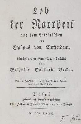 Bild Nr.1: 143-126 Erasmus Roterodamus,D.: (Alte Drucke, Handschriften und Theologie)