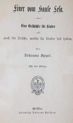 Bild Nr.1: 143-1287 Spyri,J: (Kinder- und Jugendbücher)