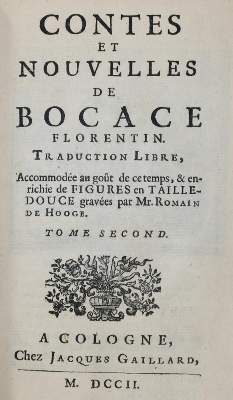 Bild Nr.1: 143-1306 Boccaccio,G.: (Literatur und illustrierte Bücher bis 19.Jahrhundert)