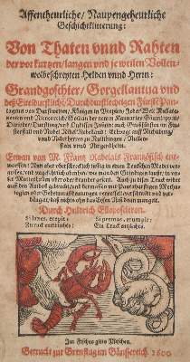 Bild Nr.1: 143-131 (Fischart,J.).: (Alte Drucke, Handschriften und Theologie)