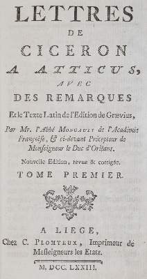 Bild Nr.1: 143-1319 Cicero,M.T.: (Literatur und illustrierte Bücher bis 19.Jahrhundert)
