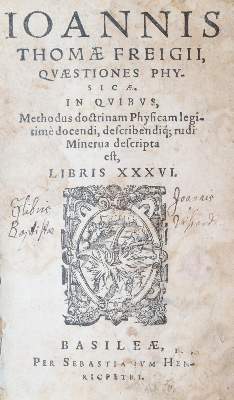 Bild Nr.1: 143-134 Freige,J.T.: (Alte Drucke, Handschriften und Theologie)