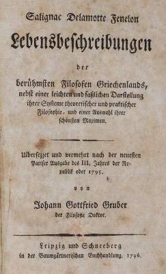 Bild Nr.1: 143-1357 Fenelon,F.de Salignac de la Motte.: (Literatur und illustrierte Bücher bis 19.Jahrhundert)