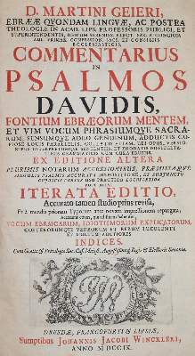 Bild Nr.1: 143-136 Geier,M.: (Alte Drucke, Handschriften und Theologie)