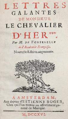Bild Nr.1: 143-1360 Fontenelle,B. (Le Bouvier)de.: (Literatur und illustrierte Bücher bis 19.Jahrhundert)