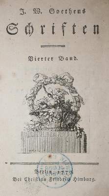 Bild Nr.2: 143-1372 Goethe,(J.W.)v.: (Literatur und illustrierte Bücher bis 19.Jahrhundert)