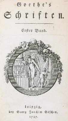 Bild Nr.1: 143-1381 Goethe,(J.W.v.).: (Literatur und illustrierte Bücher bis 19.Jahrhundert)