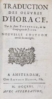 Bild Nr.1: 143-1397 Horatius Flaccus,Q.: (Literatur und illustrierte Bücher bis 19.Jahrhundert)