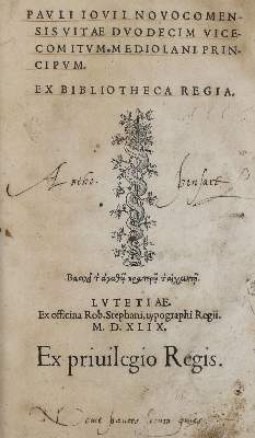 Bild Nr.3: 143-141 Giovio,P.: (Alte Drucke, Handschriften und Theologie)