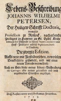 Bild Nr.1: 143-1439 Petersen,J.W.: (Literatur und illustrierte Bücher bis 19.Jahrhundert)