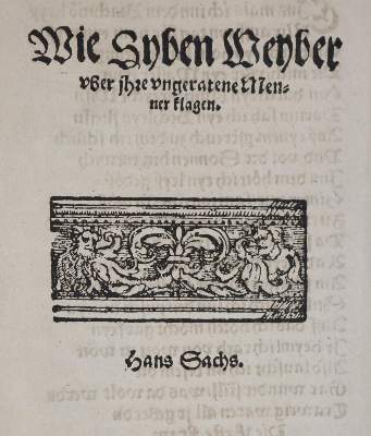 Bild Nr.3: 143-1457 Sachs,H.: (Literatur und illustrierte Bücher bis 19.Jahrhundert)