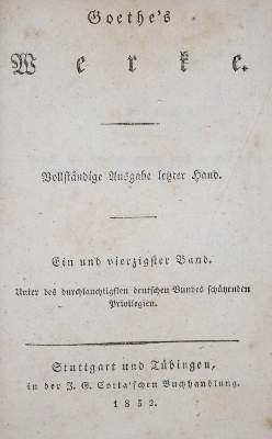 Bild Nr.1: 143-1478 Goethe,(J.W.)v.: (Stolterfoth)