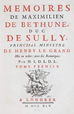 Bild Nr.1: 143-1480 Sully de Bethune,M.de.: (Literatur und illustrierte Bücher bis 19.Jahrhundert)