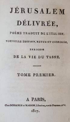 Bild Nr.1: 143-1482 Tasso,T.: (Literatur und illustrierte Bücher bis 19.Jahrhundert)