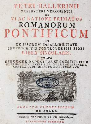 Bild Nr.1: 143-15 Ballerini,P.: (Alte Drucke, Handschriften und Theologie)