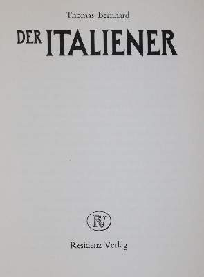 Bild Nr.1: 143-1510 Bernhard,T.: (Literatur und illustrierte Bücher 20.Jahrhundert - Alte Literatur in modernen Ausgaben)